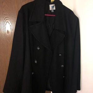 Old Navy Black Peacoat- XXL